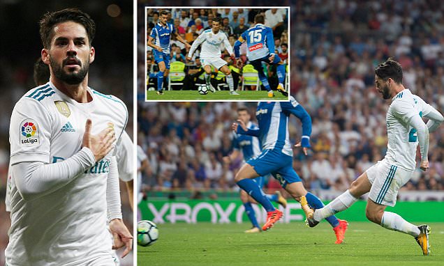 Isco Cetak Dua Gol Antar Madrid Dekati Barca dengan Selisih Tujuh Poin